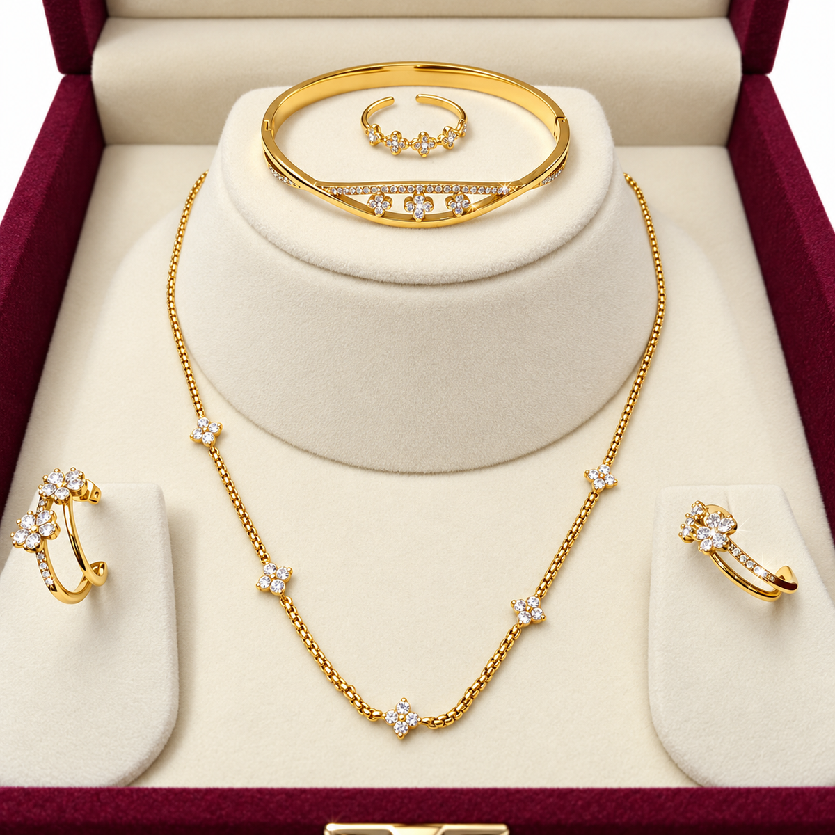 Nilanzia 4 piece Flora Diamond Set