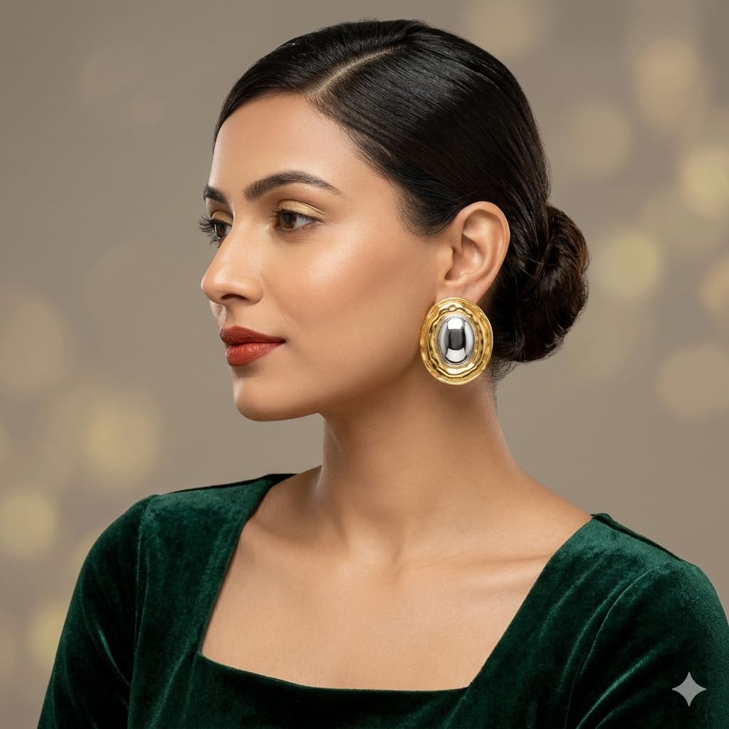 Two tone Gilded horizon ovals
