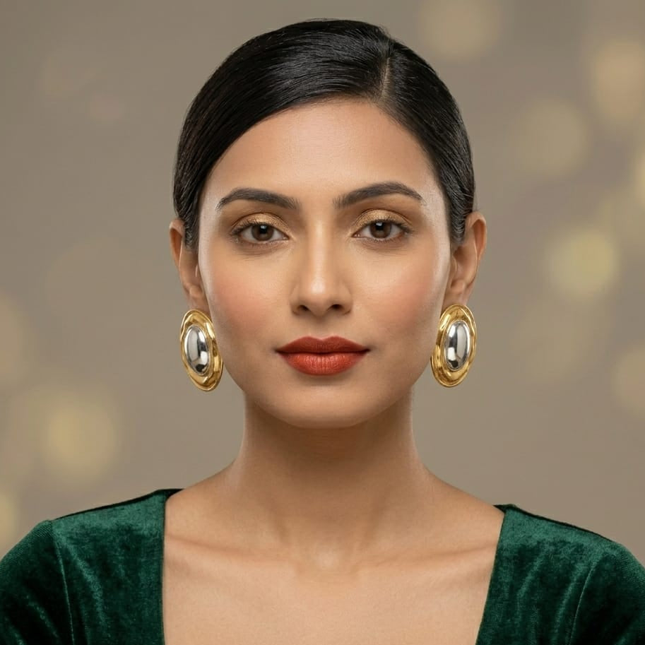 Two tone Gilded horizon ovals