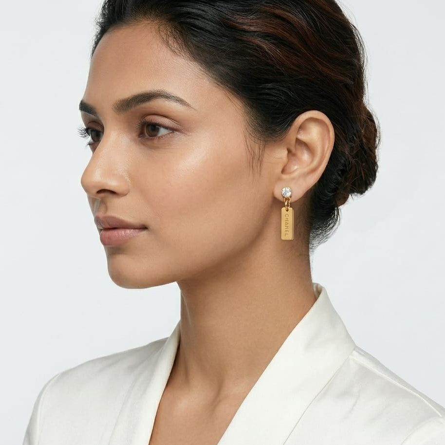 Solitaire Tag earrings