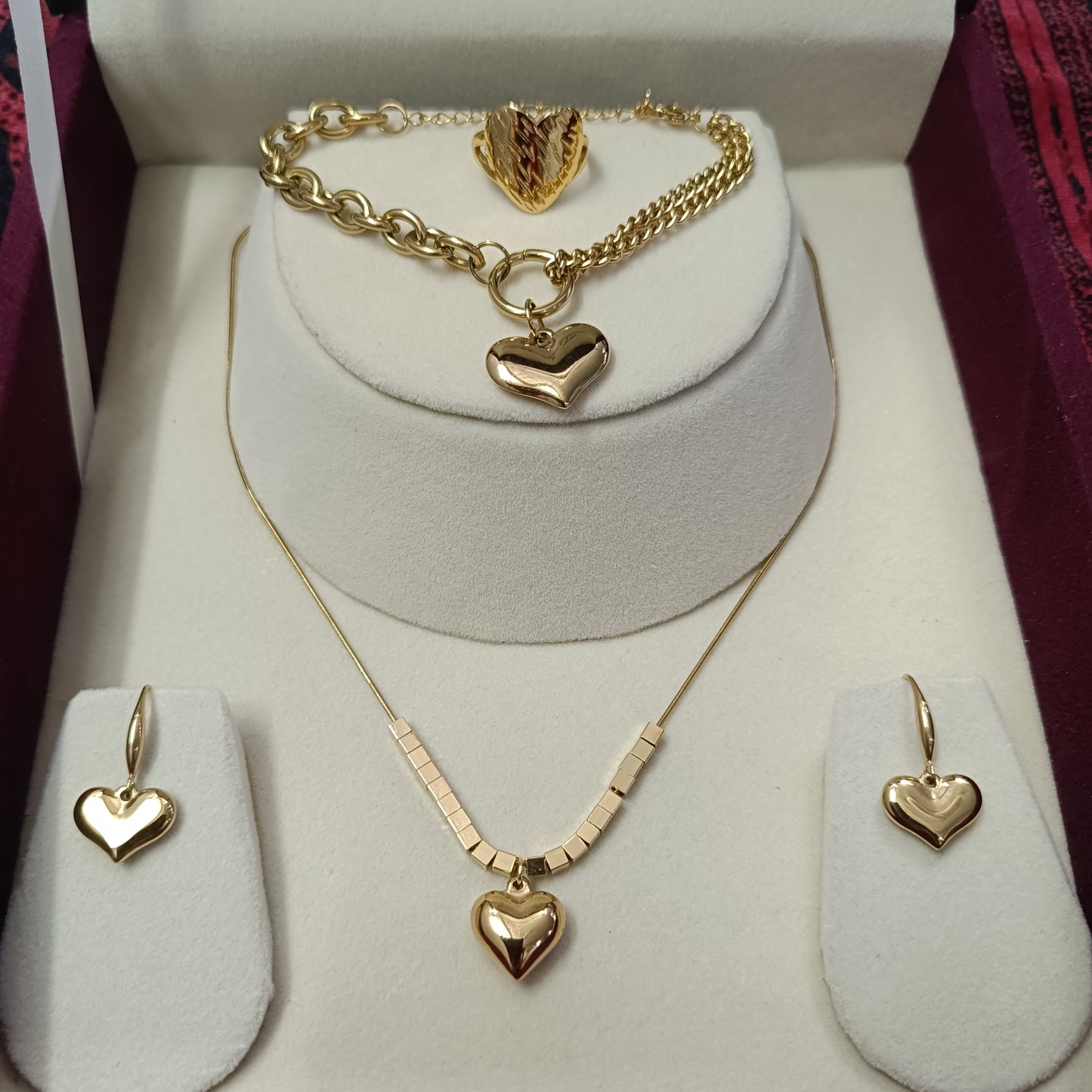 Nilanzia Romantic 4 piece Heart Jewellery Set