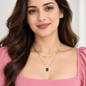 Nilanzia Emerald Layered Necklace