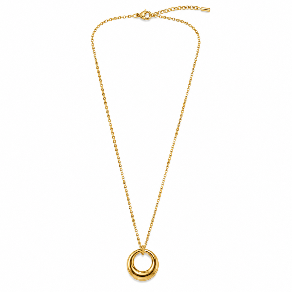 Nilanzia Molten Circle Pendant Necklace