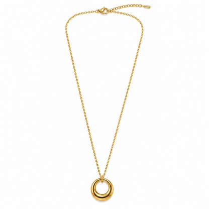 Nilanzia Molten Circle Pendant Necklace