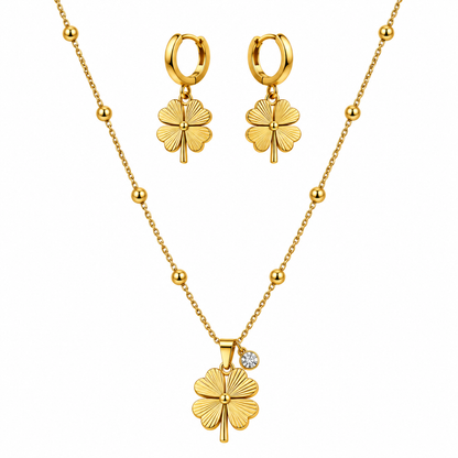 Nilanzia Four-Leaf Clover Jewellery Set
