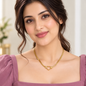 Nilanzia Open Heart Curb Chain Necklace