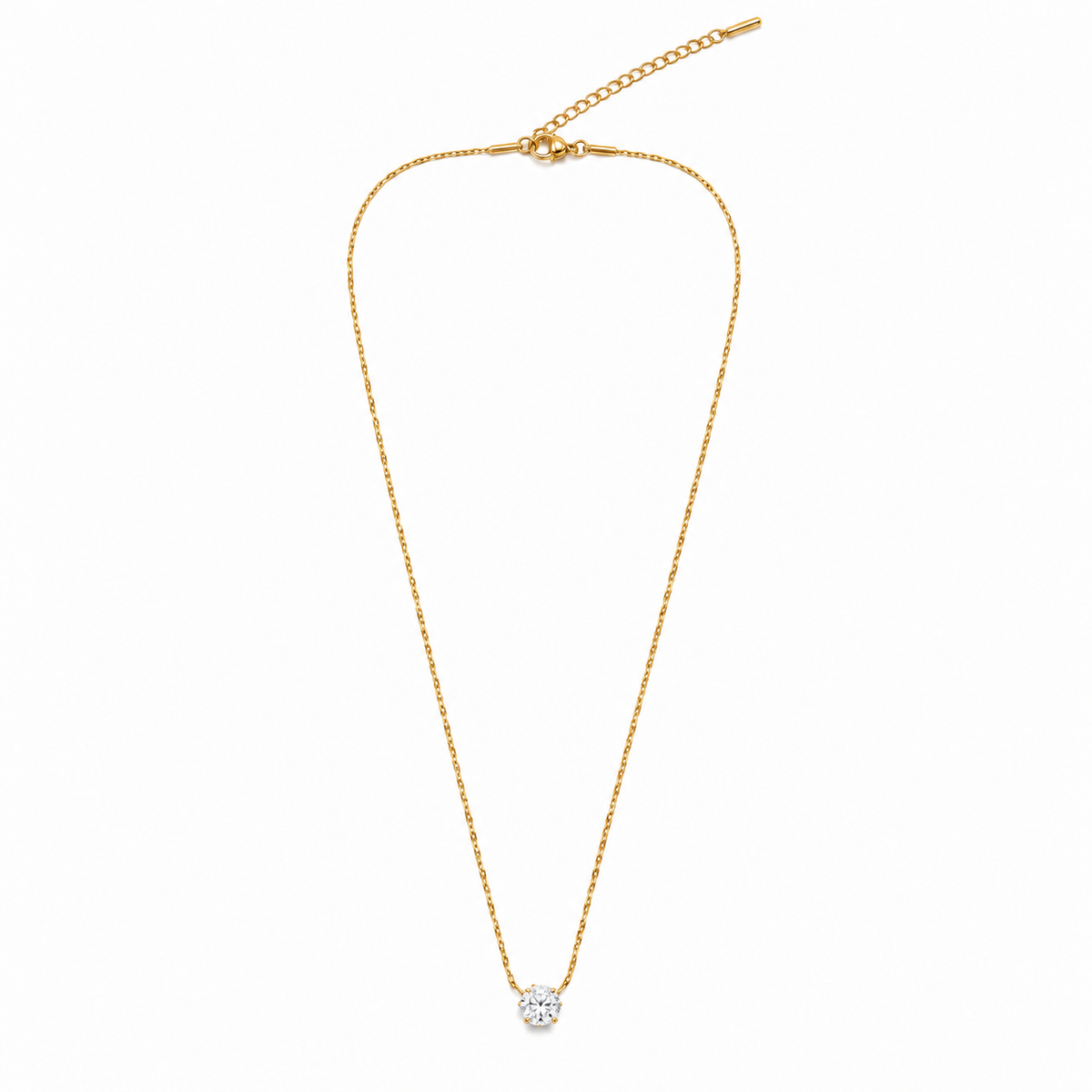 Nilanzia Dainty Solitaire Pendant Necklace
