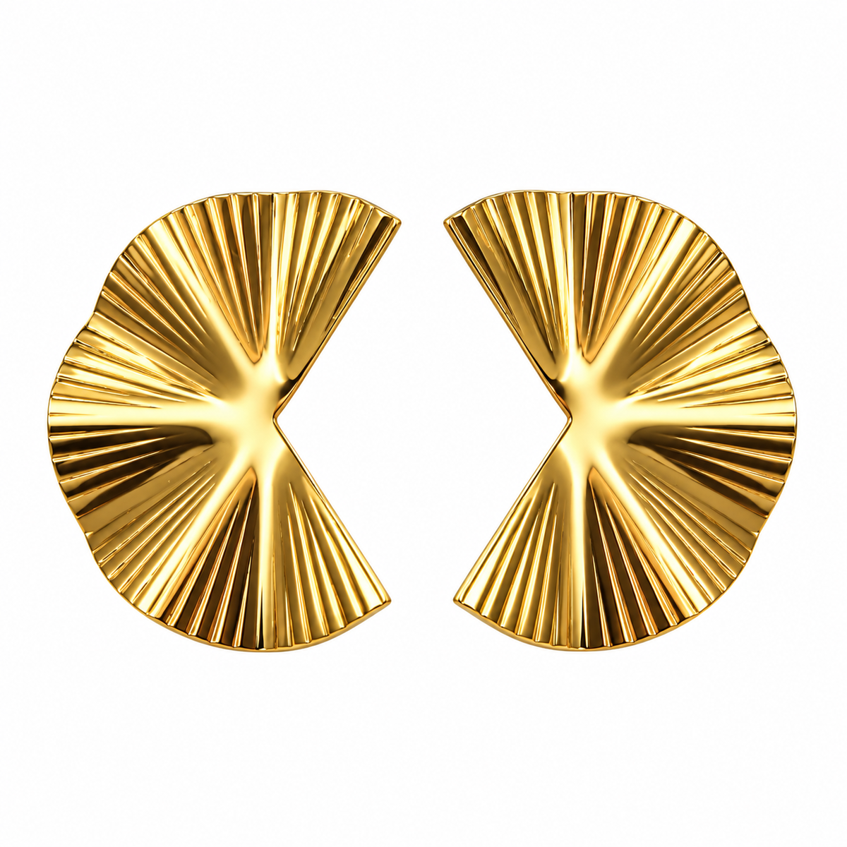 Nilanzia Golden Wing Stud Earrings