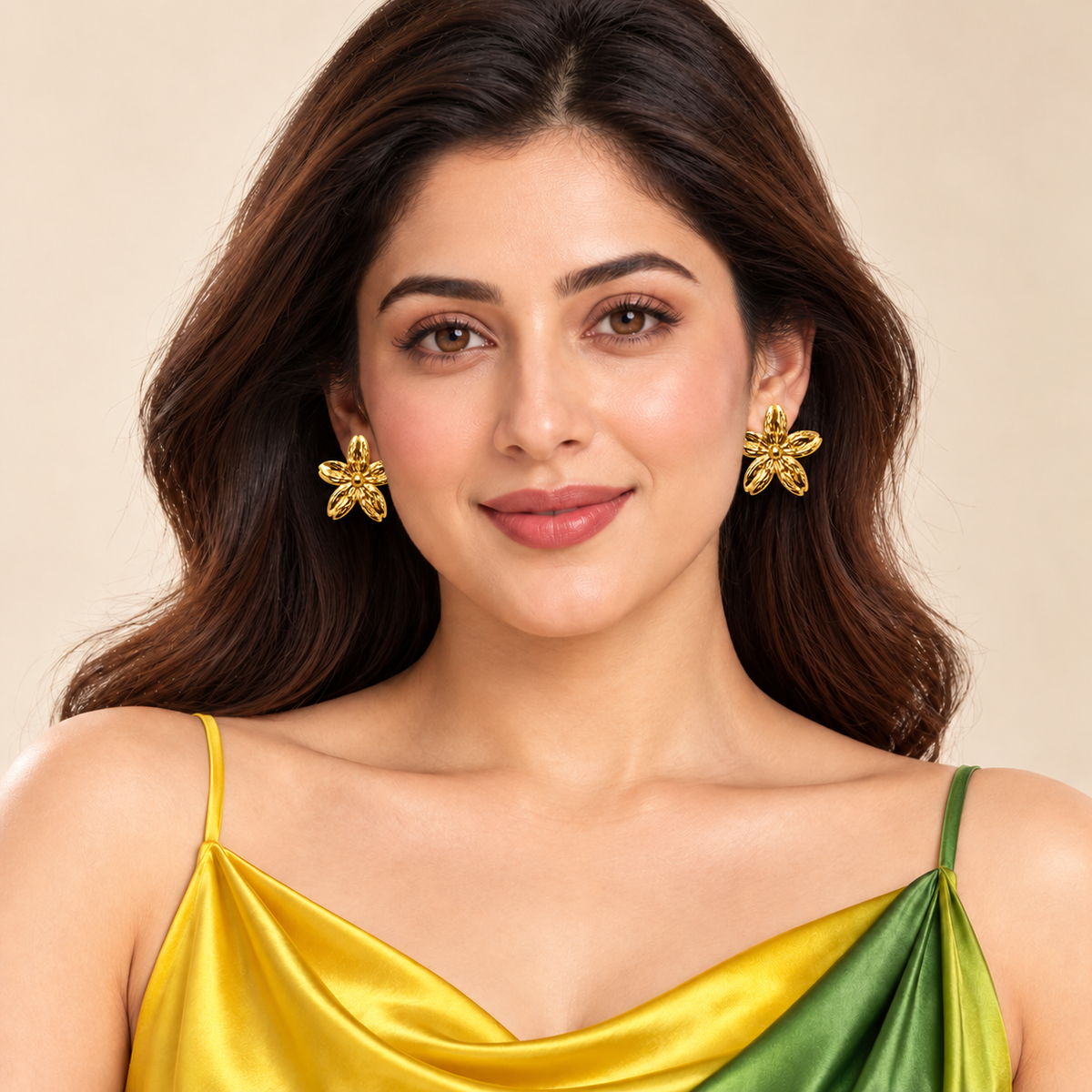 Nilanzia Jasmine Bloom Stud Earrings
