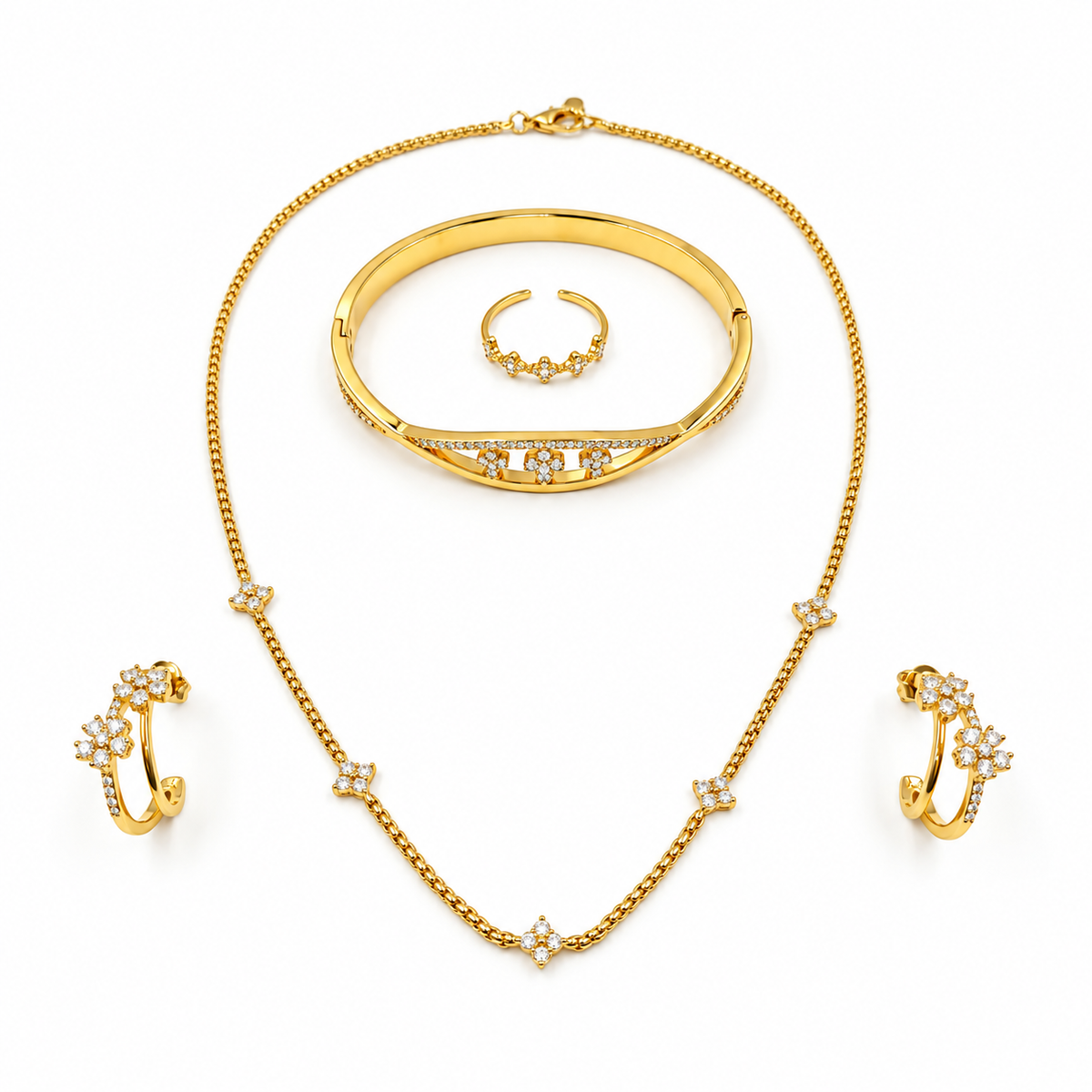 Nilanzia 4 piece Flora Diamond Set