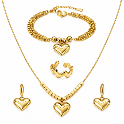 Nilanzia Puffy Heart Golden Set