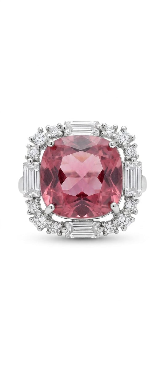 Cushion cut Rose ring