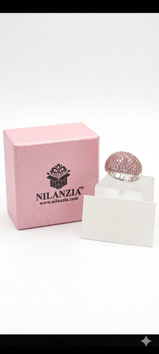 Blush Pavé Statement Ring