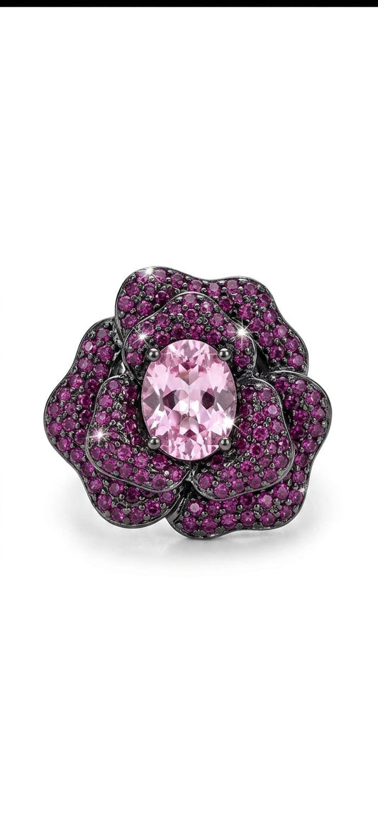 The Midnight Rose Ring