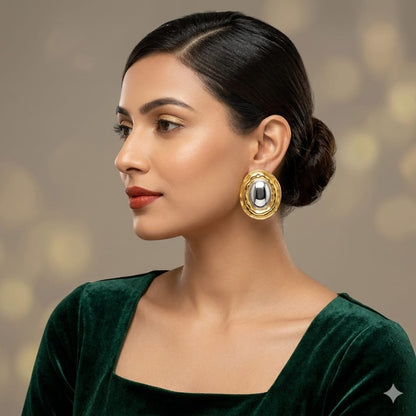 Two tone Gilded horizon ovals