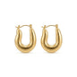 Gilded U shaped earrings