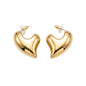 Golden Heart Statement Earrings