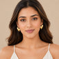 Golden Heart Statement Earrings