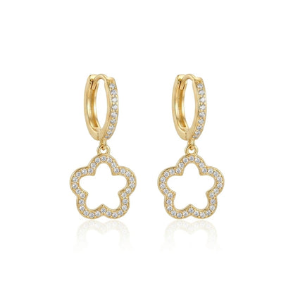 Nilanzia petal charm hoops