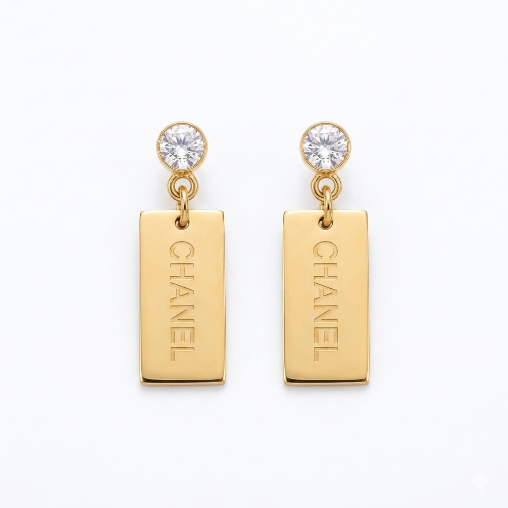 Solitaire Tag earrings