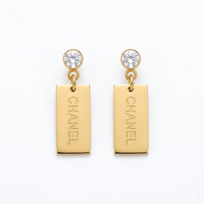 Solitaire Tag earrings