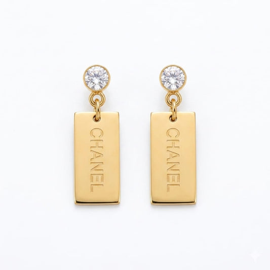 Solitaire Tag earrings