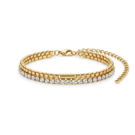 Dual link tennis bracelet