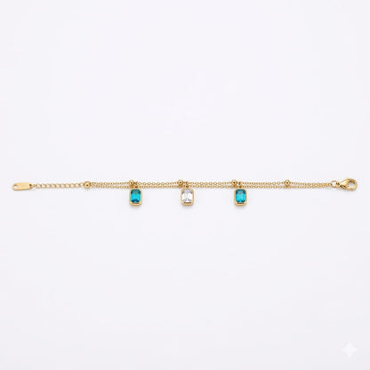 Luminous Cerulean Charm Bracelet