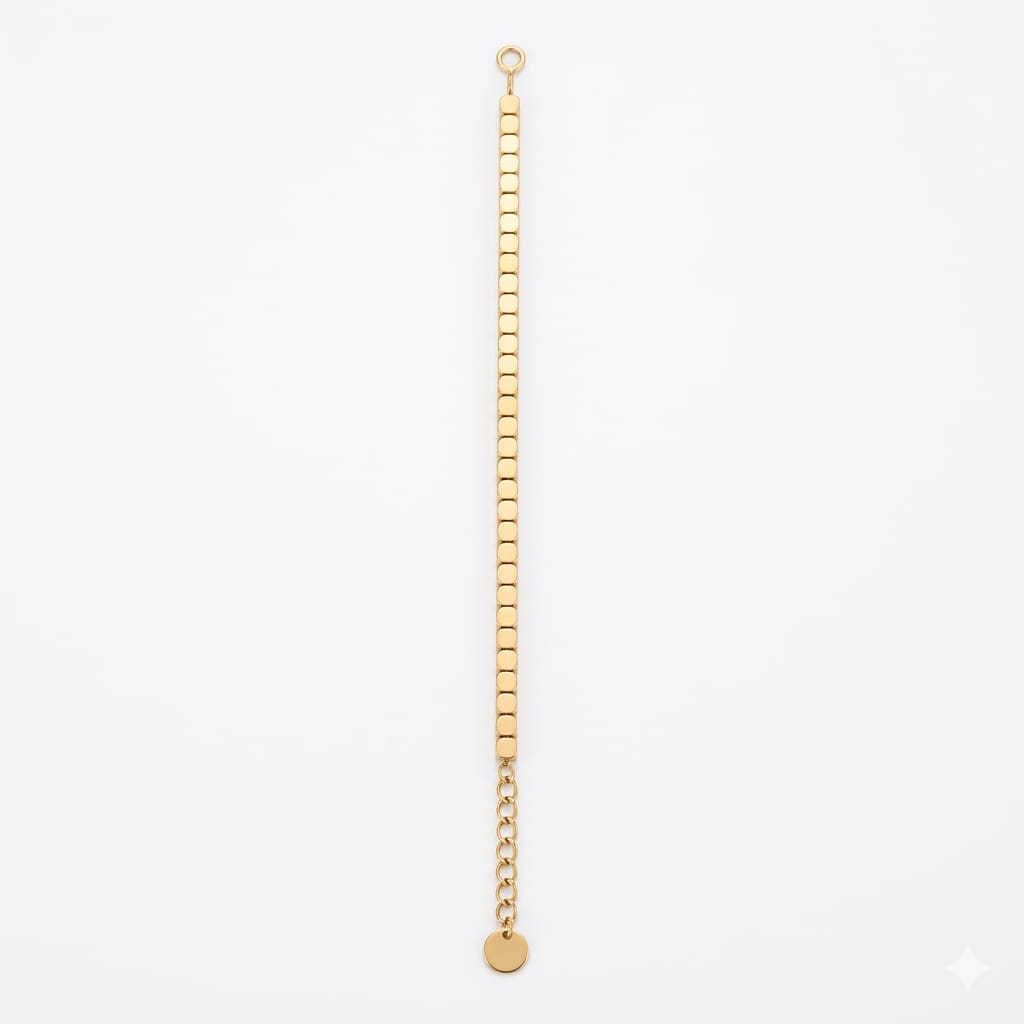 The golden cube chain bracelet