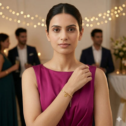 The golden cube chain bracelet