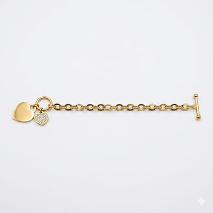 Nilanzia heart link bracelet