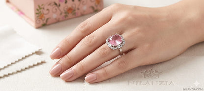 Cushion cut Rose ring