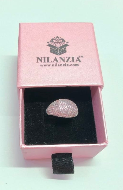 Blush Pavé Statement Ring