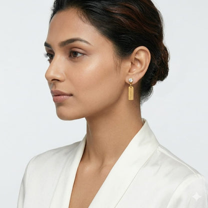 Solitaire Tag earrings