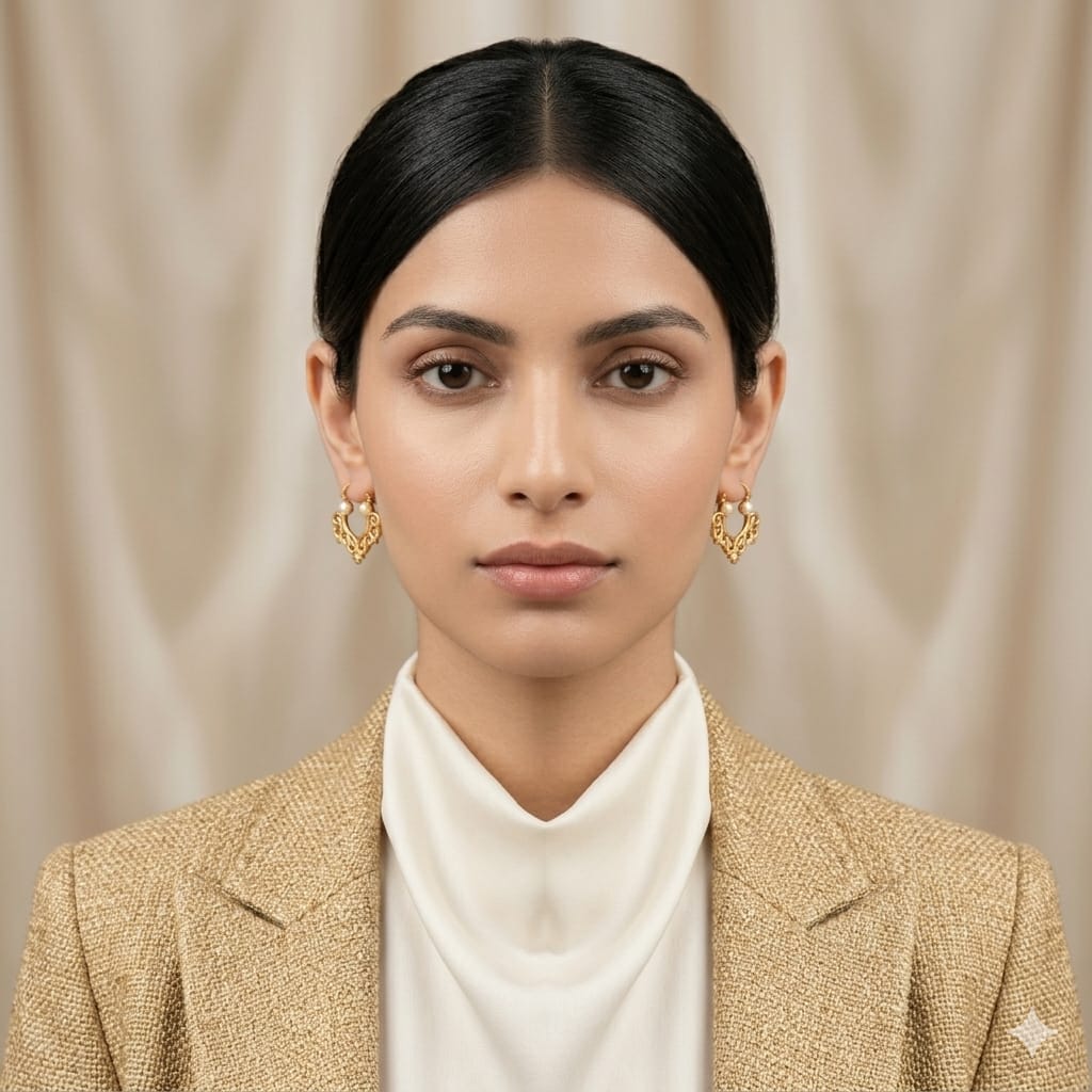 Aura filigree pearl dot earrings