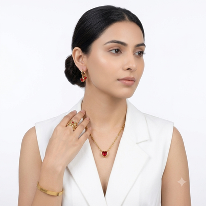 Nilanzia Scarlet Heart 4-Piece Luxe Set