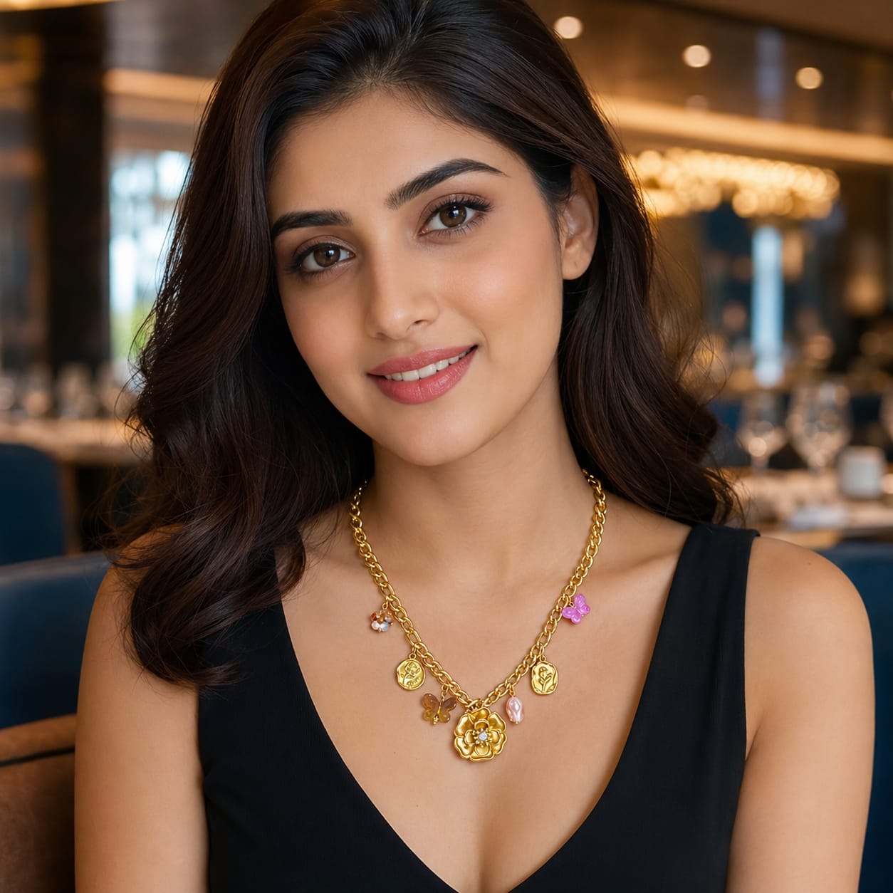Nilanzia floral bloom necklace