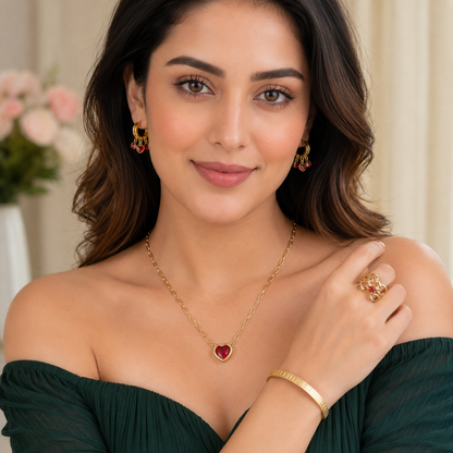 Nilanzia Scarlet Heart 4-Piece Luxe Set