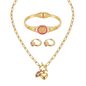 Rose Heart Charm Set