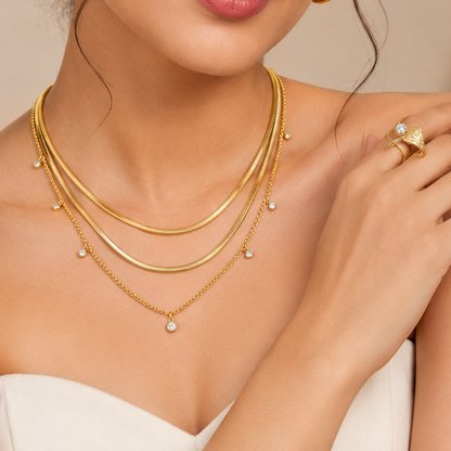 Elegance 3 Layered Necklace Set