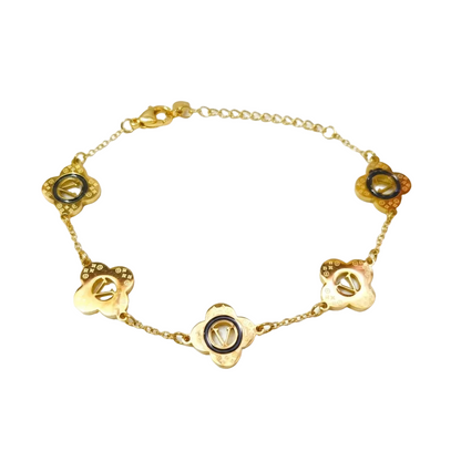 Golden Clover Chain Bracelet