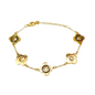 Golden Clover Chain Bracelet