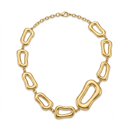 Nilanzia Organic Link Statement Necklace