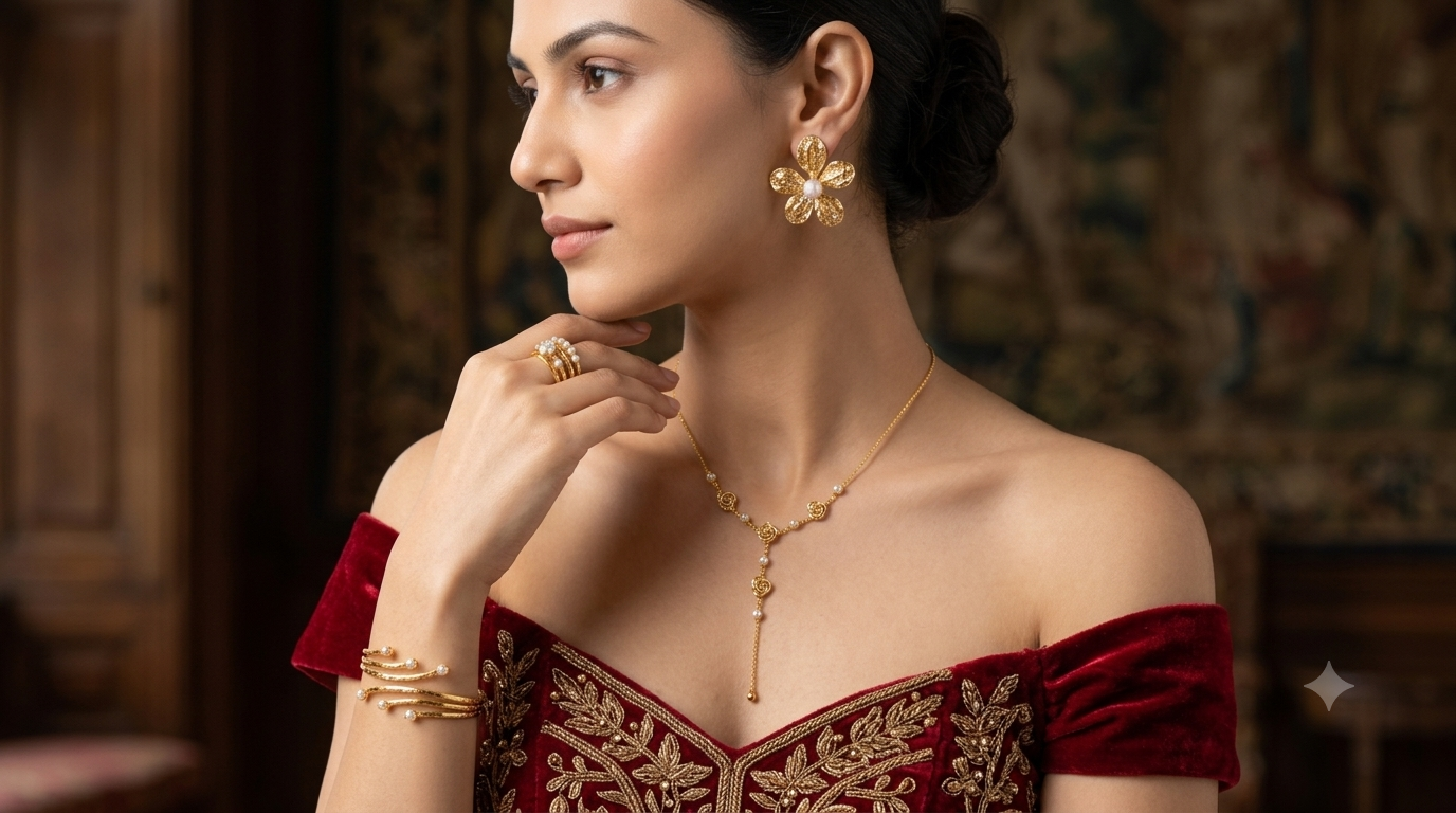 Golden Rose & Bloom 4 piece Set