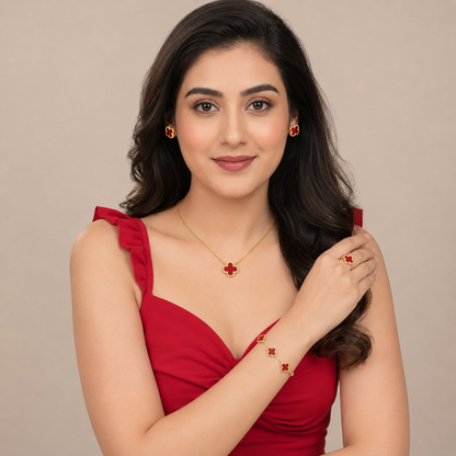Crimson Clover Luxe Jewellery Set