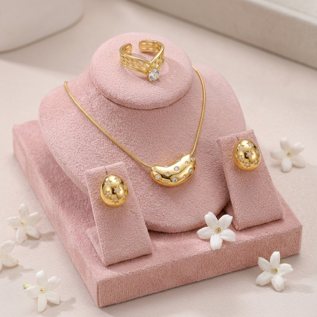 Celeste Golden Glow Jewellery set