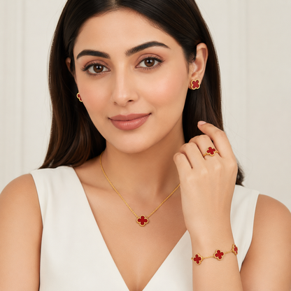 Crimson Clover Luxe Jewellery Set
