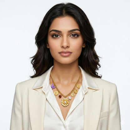 Nilanzia floral bloom necklace