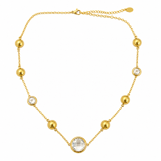 Nilanzia Celeste Crystal Bead Necklace