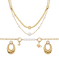 Nilanzia Golden Pearl 3 piece Jewellery Set